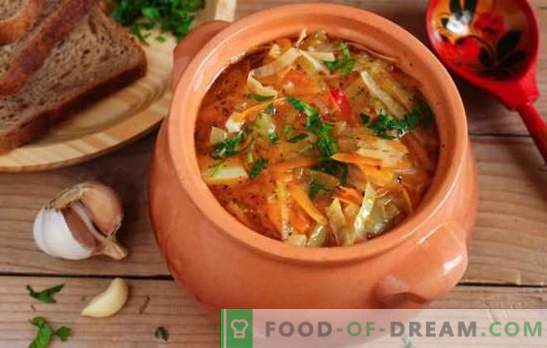 Lean kål soppa gjord av surkål - recept och matlagning hemligheter. Hur man lagar läcker mager soppa av surkål