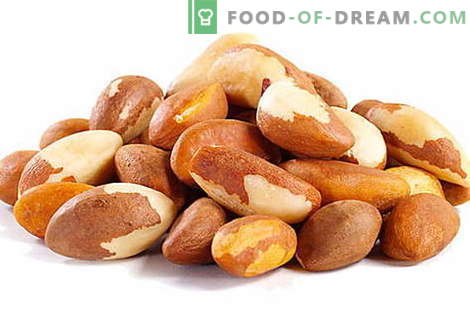 Brazil nut - beskrivning, användbara egenskaper, användning i matlagning. Recept med brasanötter.