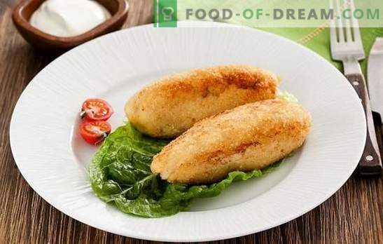 Zrazy fisk - en enkel, hälsosam och välsmakande maträtt. Recept av fiskrätter med svamp, ägg, ost, betade gurkor