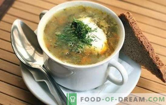 Sockerkålssoppa: 10 av de bästa beprövade recepten. Tricks för att laga kål soppa från surkål: med kött och flingor