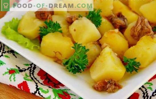 Potatis med gryta i en långsam spis - enkelt och med smak. Förbered potatis med gryta i en långsam spis och dyka tillbaka